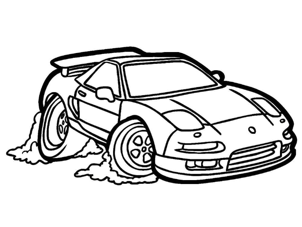Veicolo Auto da Corsa da colorare