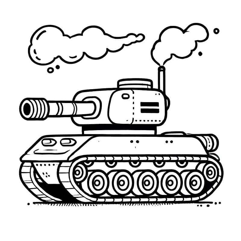 Veicolo Carro Armato da colorare