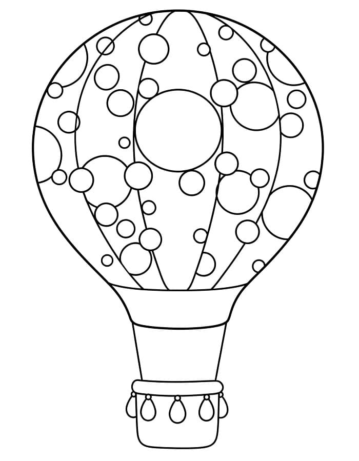 Veicolo Mongolfiera da colorare