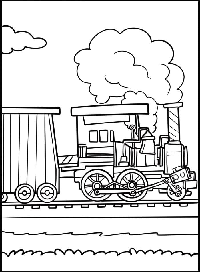 Veicolo Treno da colorare