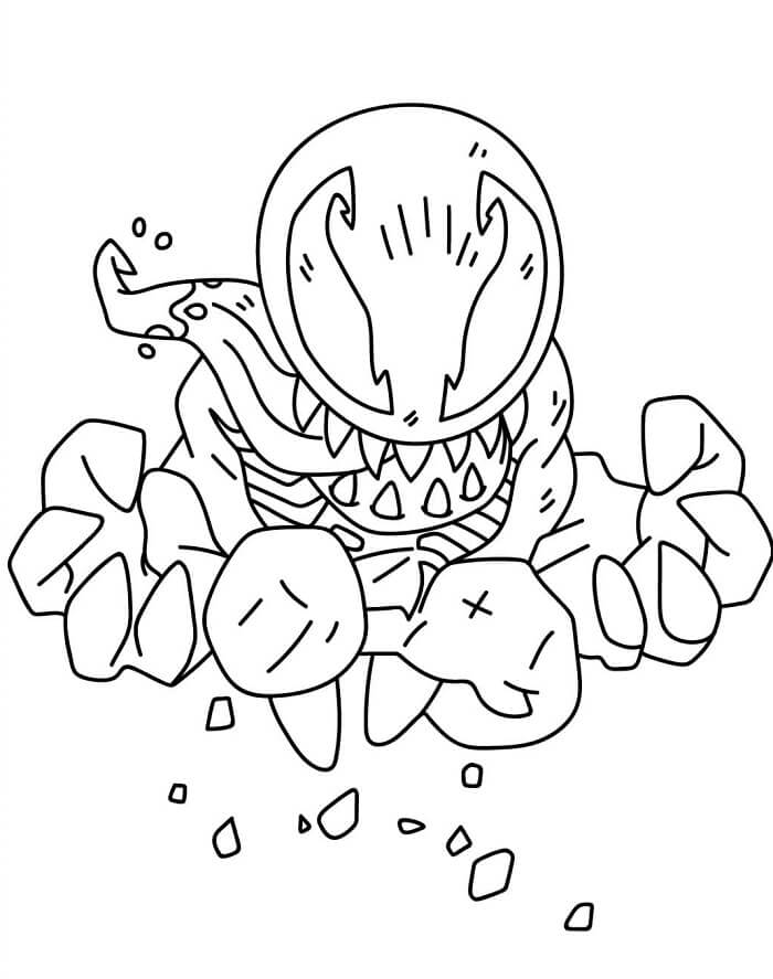 Venom Stampabile per Bambini da colorare