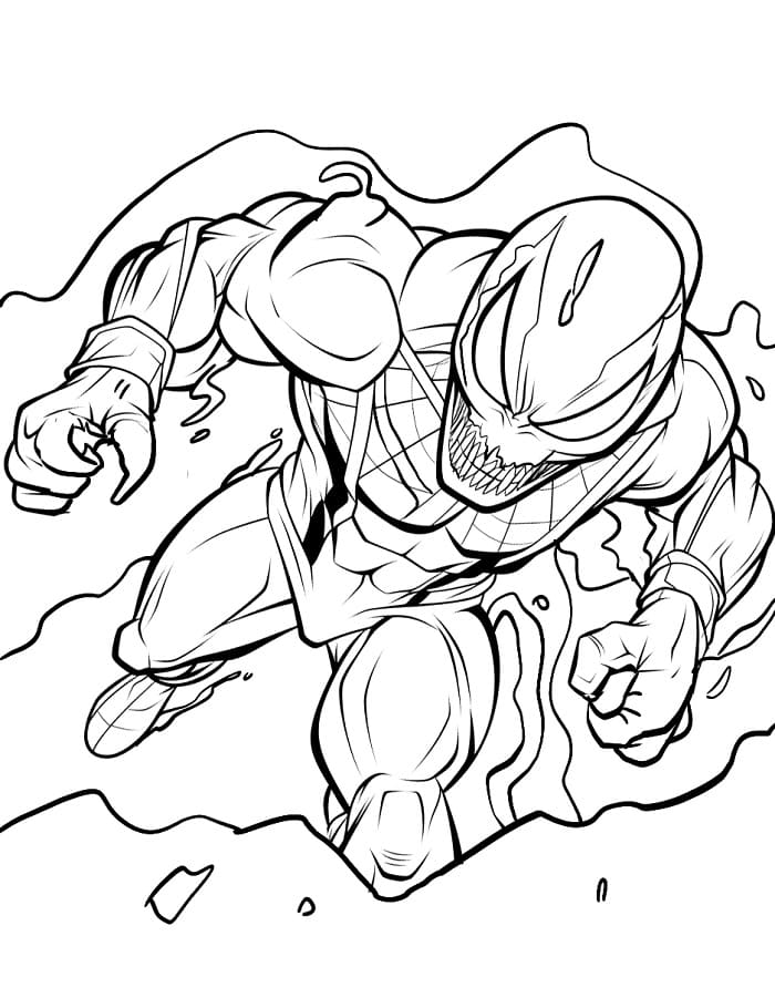 Venom Supereroe da colorare