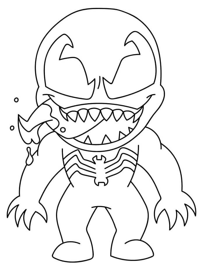 Venom carino da colorare