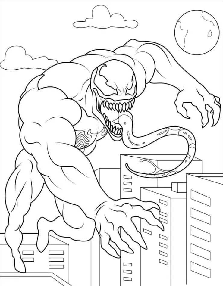 Venom per Bambini di 2 Anni da colorare
