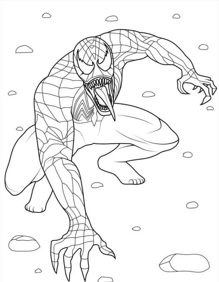 Venom per Bambini di 4 Anni da colorare