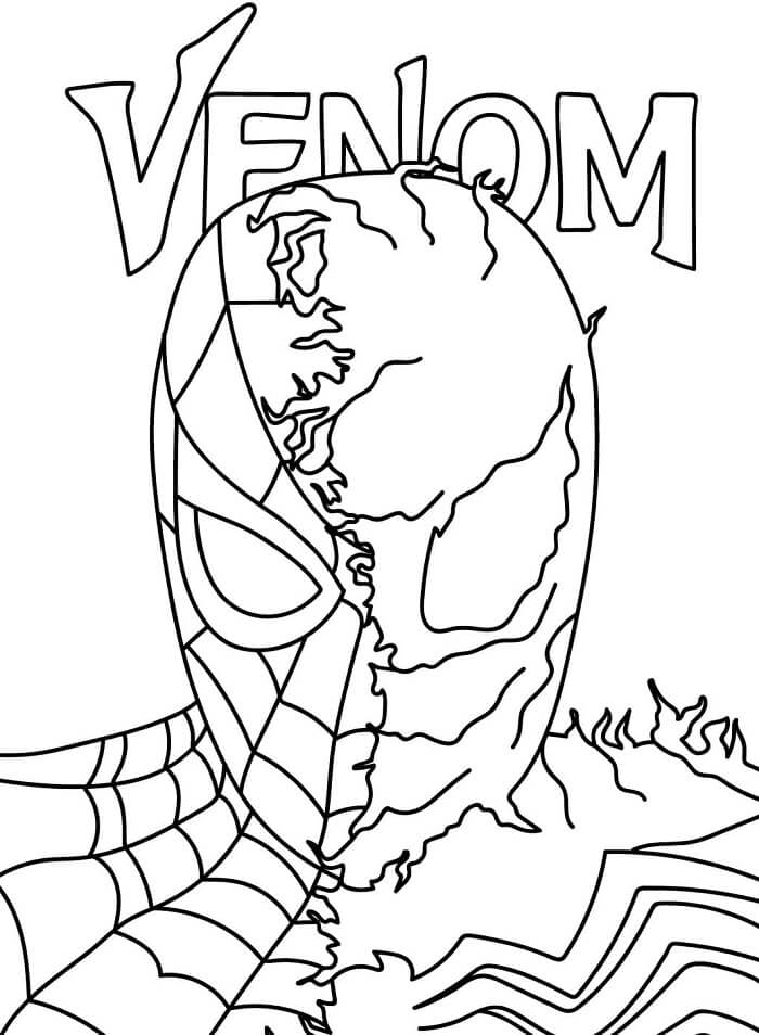 Venom per Bambini di 5 Anni da colorare