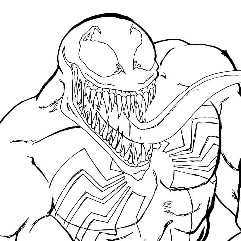 Venom spaventoso da colorare