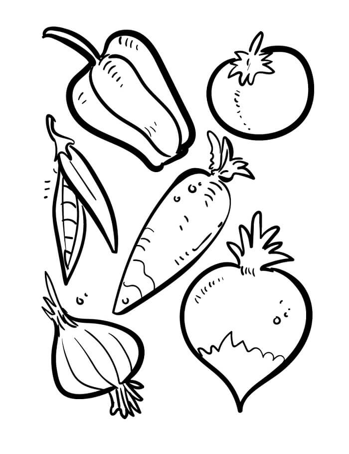 Verdura (9) da colorare
