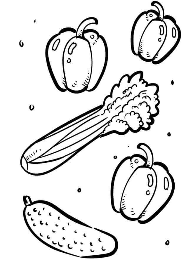 Verdura Gratuita da colorare