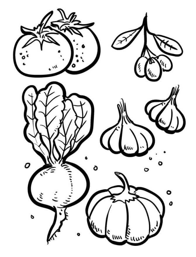 Verdura Perfetta da colorare