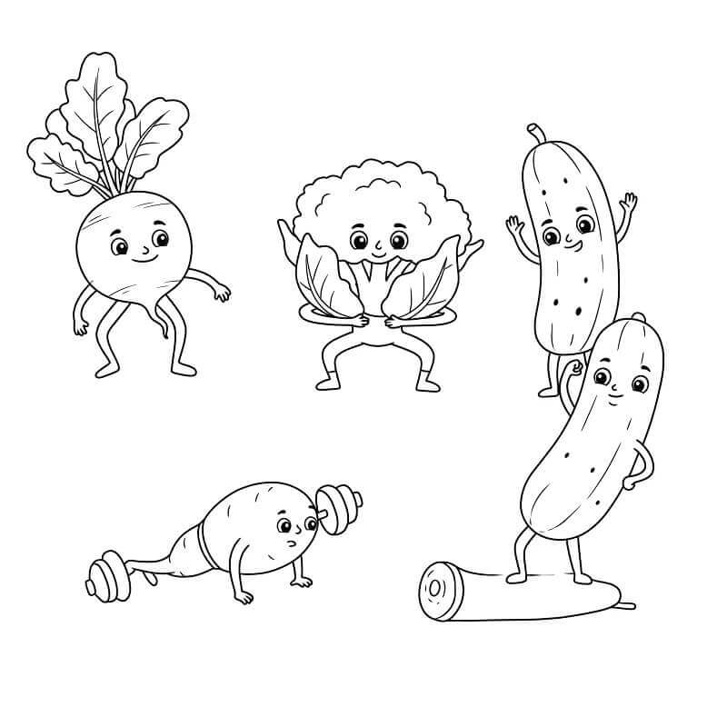 Verdura Stampabile da colorare