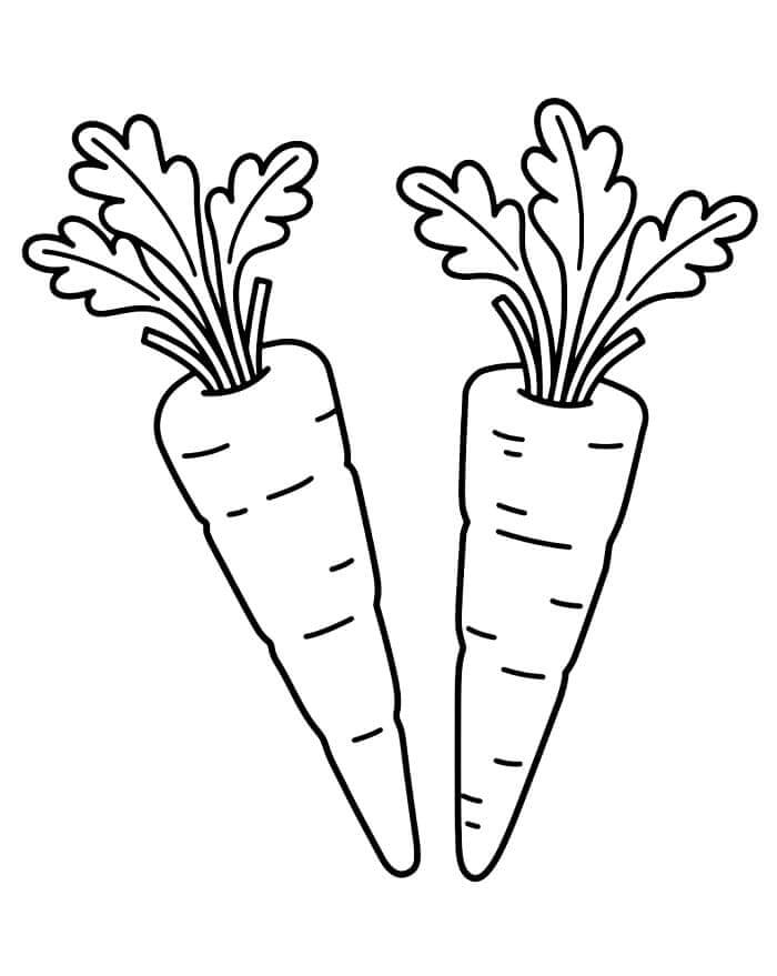 Verdura per Bambini di 1 Anno da colorare