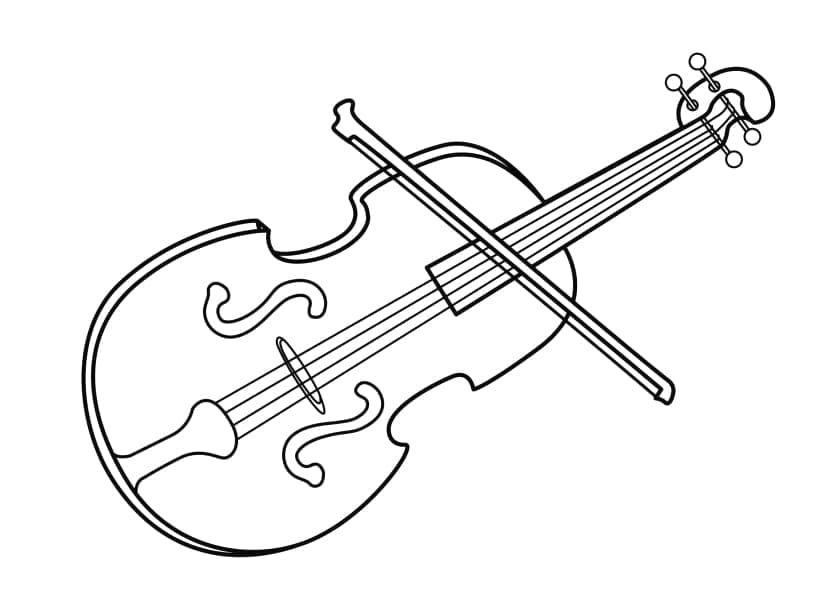 Violino per bambini da colorare