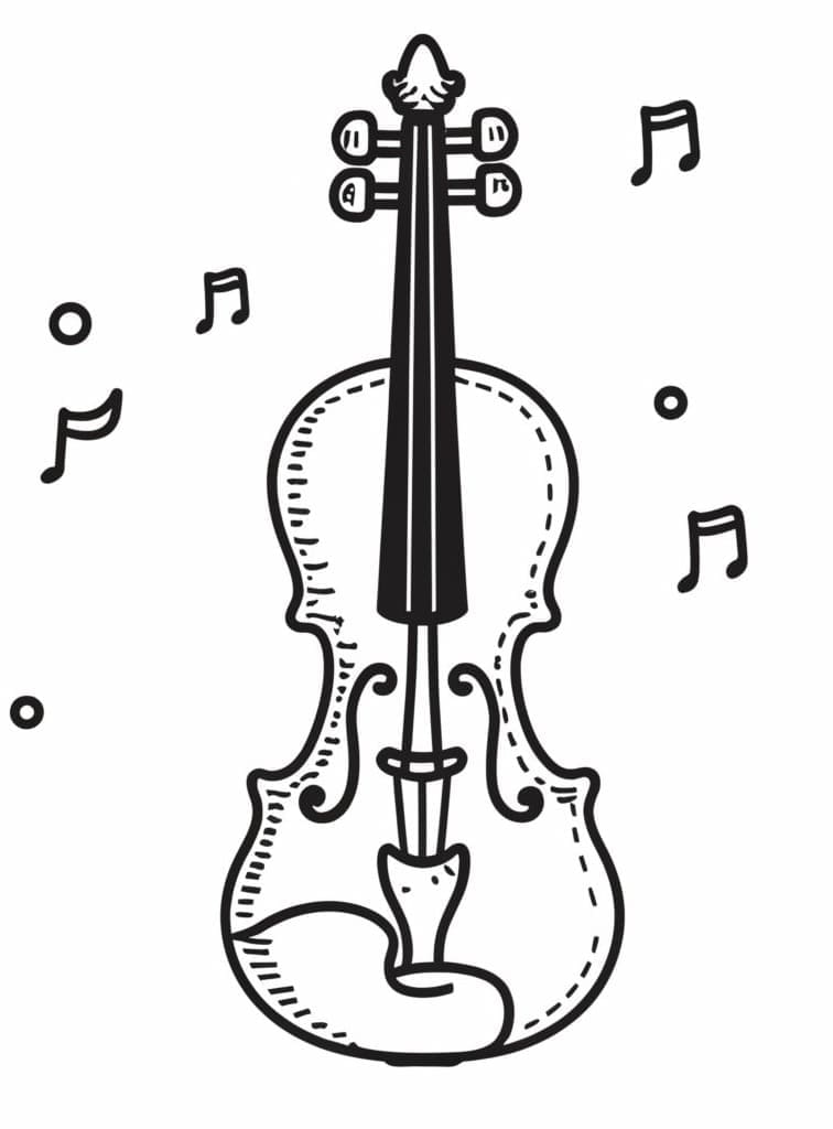 Violino da colorare