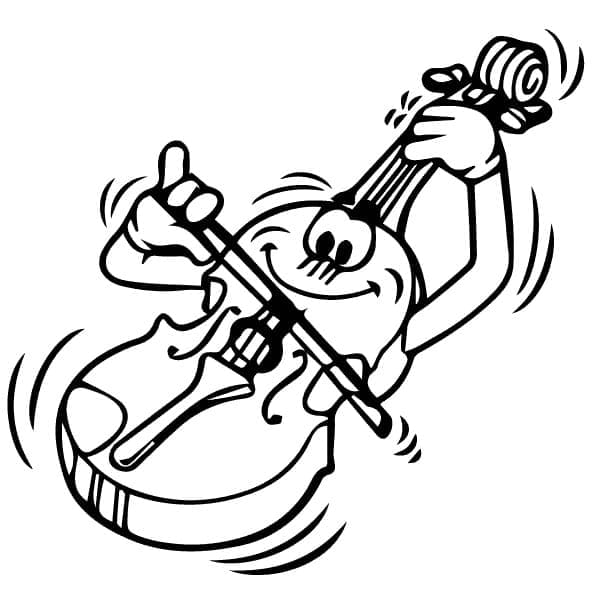 Violino stampabile gratuita da colorare