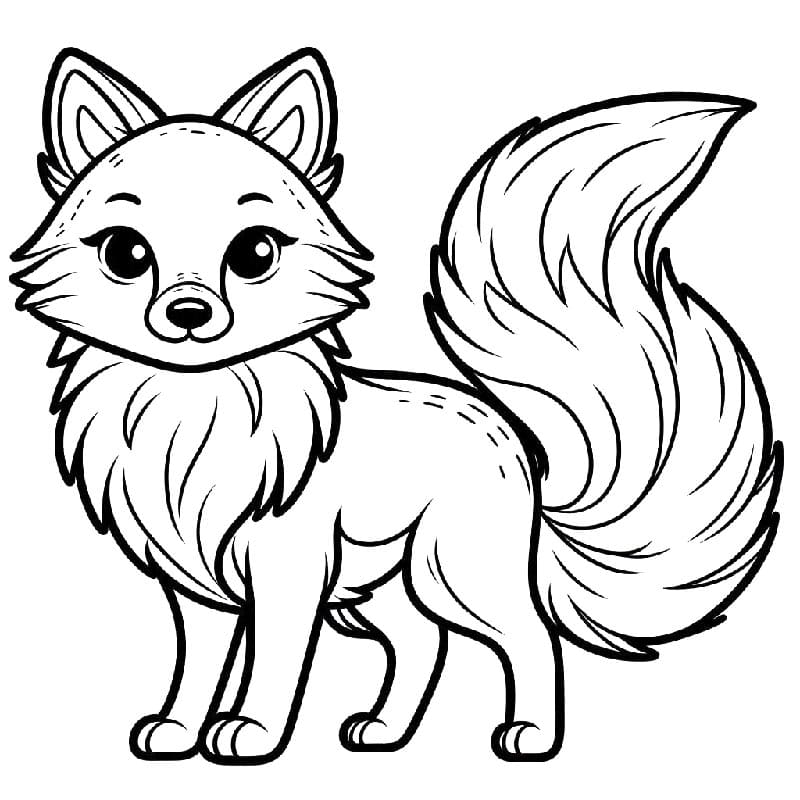 Volpe Adorabile da colorare