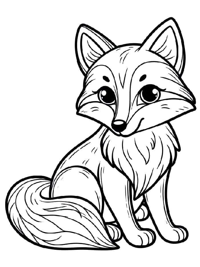 Volpe Animata da colorare