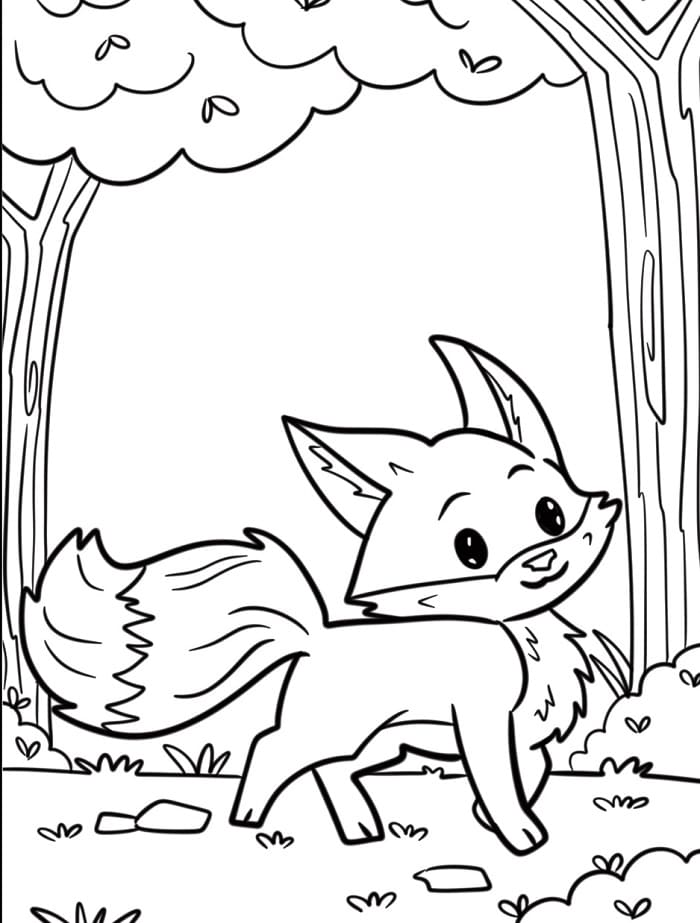 Volpe Bellissima da colorare