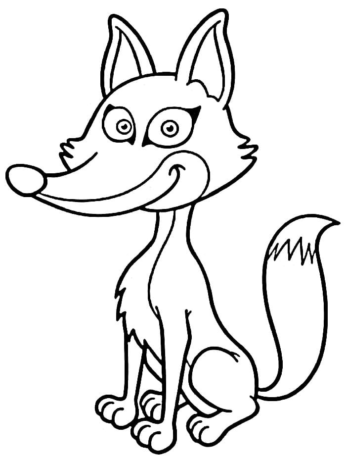 Volpe Carina da colorare