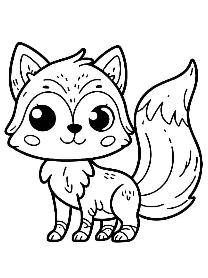 Volpe Gratuita per Bambini da colorare