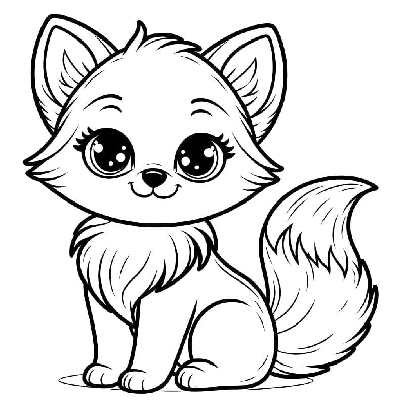 Volpe Molto Carina da colorare