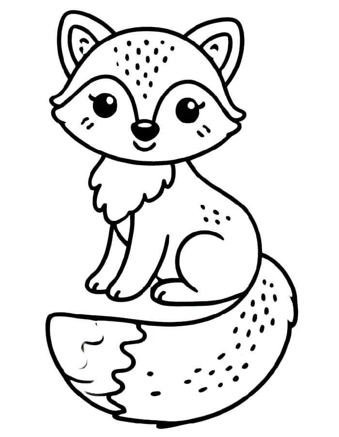 Volpe Piccola da colorare