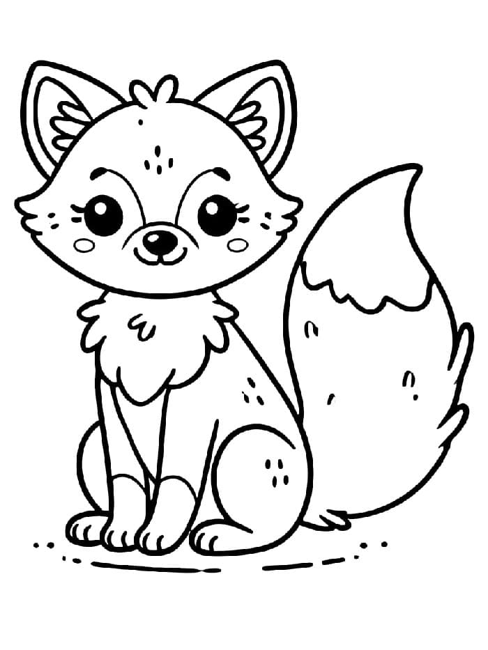 Volpe Regolare da colorare