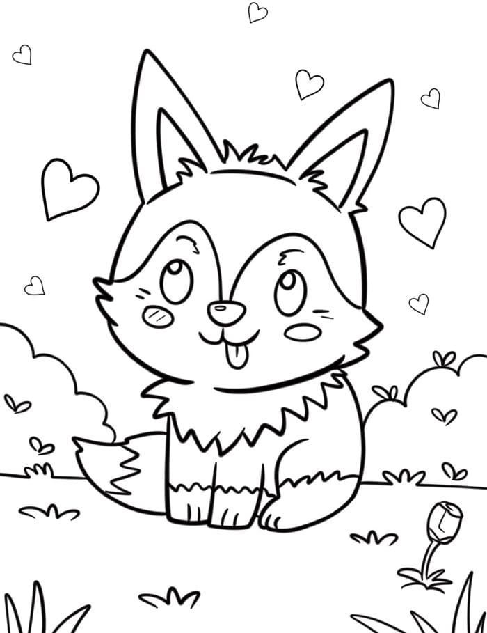 Volpe Selvatica da colorare