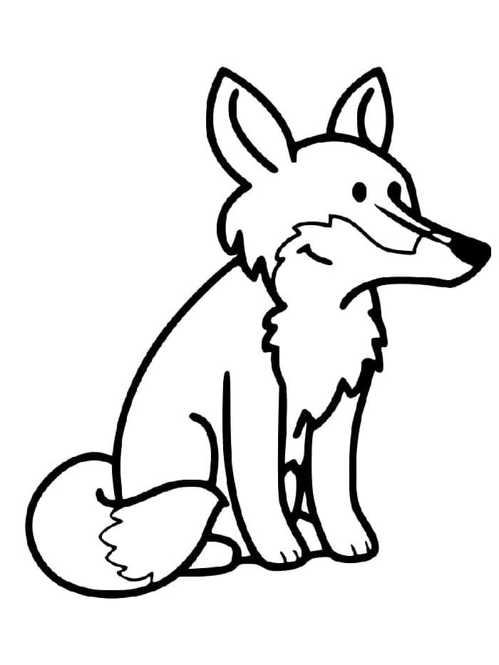 Volpe Semplice da colorare