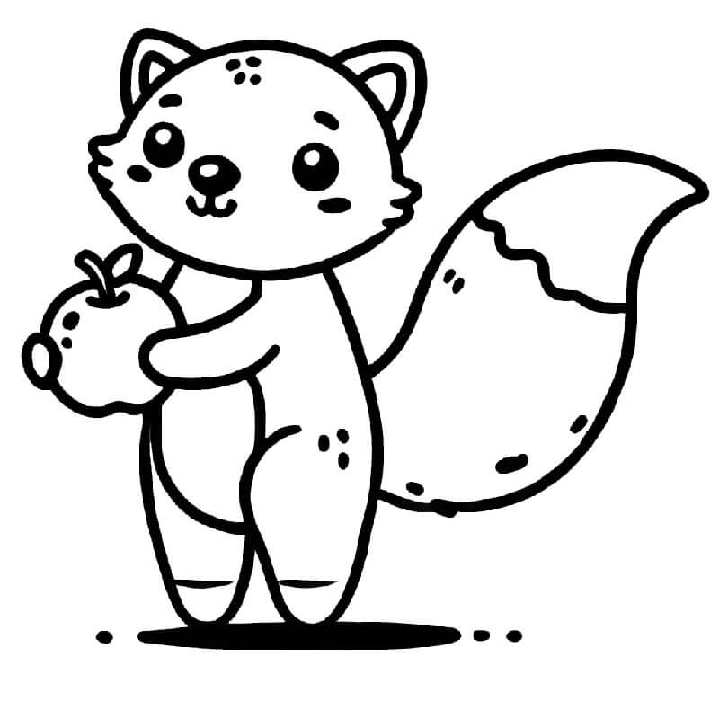 Volpe Stampabile per Bambini da colorare