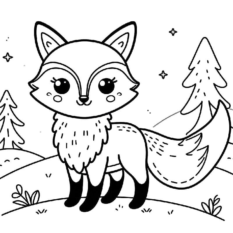 Volpe da Stampare da colorare
