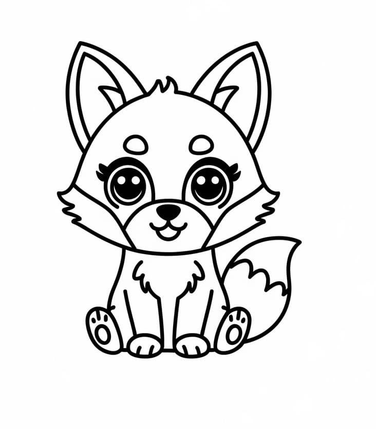 Volpe per Bambini di 4 Anni da colorare