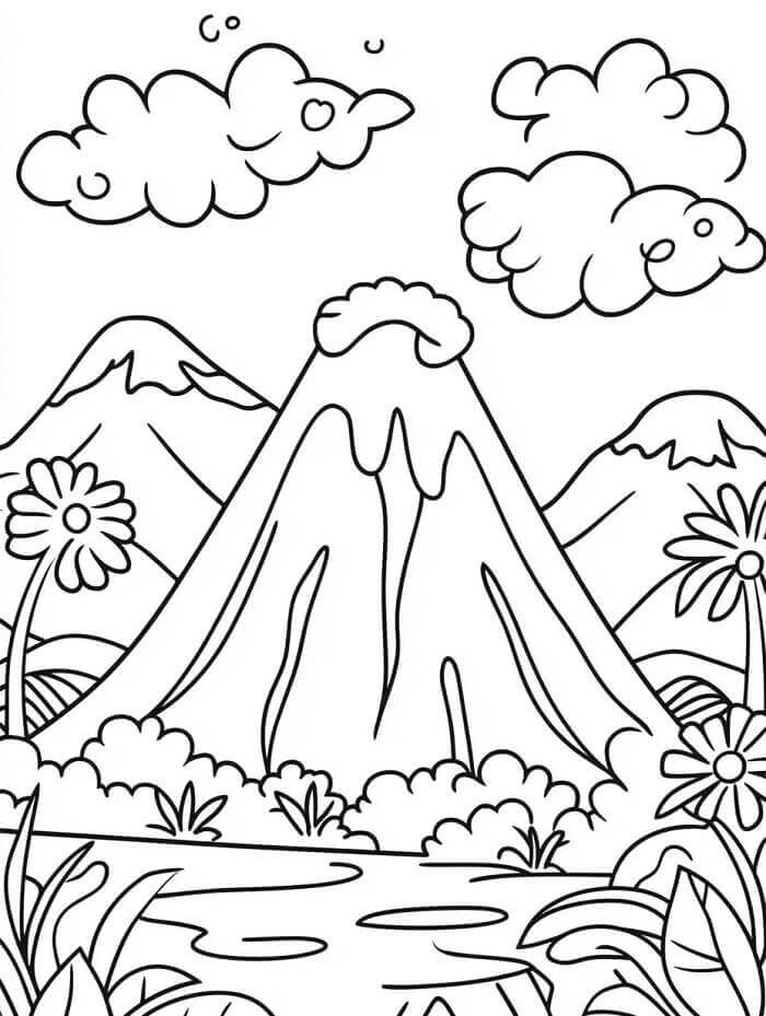 Vulcano Perfetto da colorare