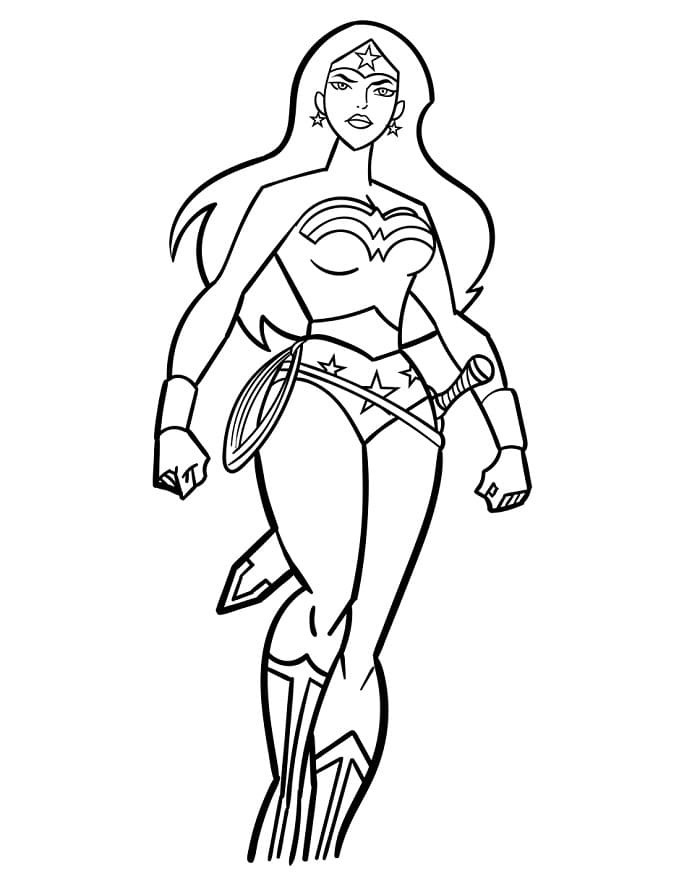 Wonder Woman Fantastico da colorare