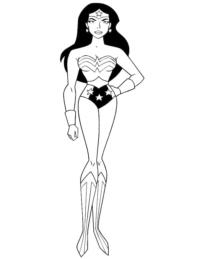 Wonder Woman Gratuito per Bambini da colorare