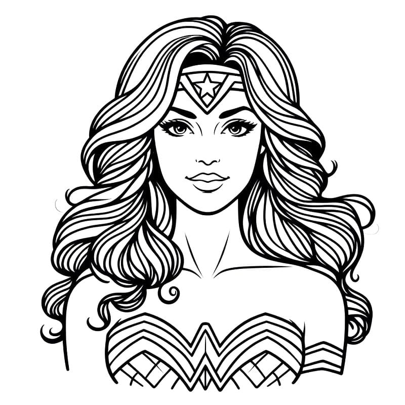 Wonder Woman Stampabile per Bambini da colorare