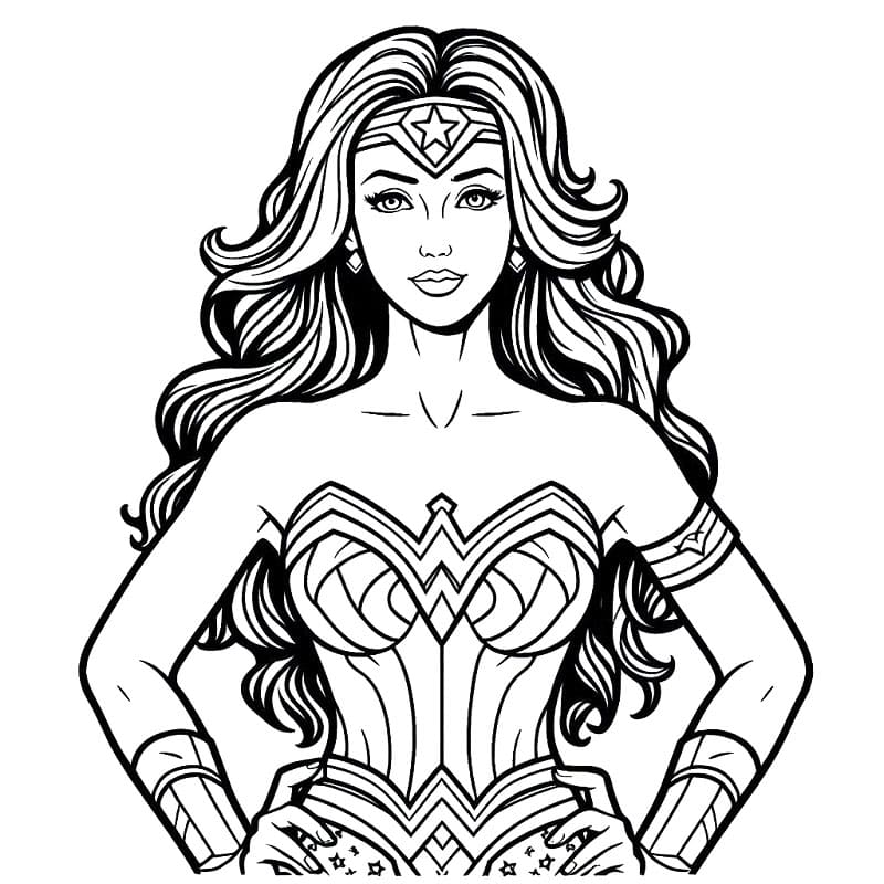Wonder Woman per Bambini di 1 Anno da colorare