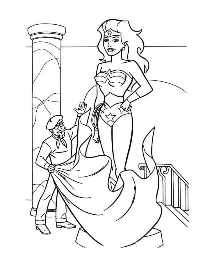 Wonder Woman per Bambini di 4 Anni da colorare