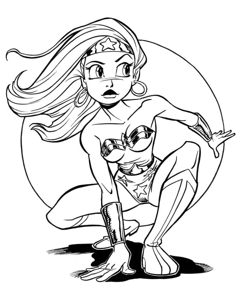 Wonder Woman per Bambini da colorare