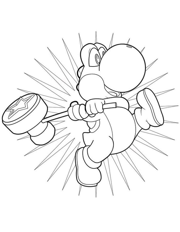 Yoshi Facile da colorare