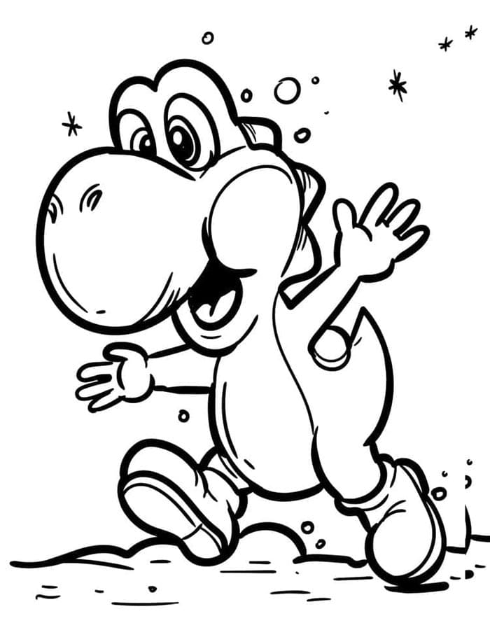 Yoshi Gratuito Stampabile da colorare