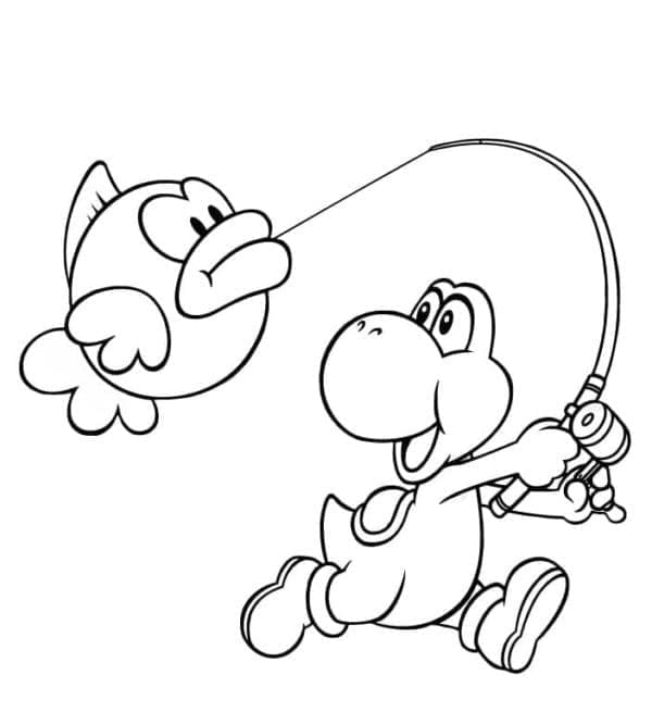 Yoshi Molto Carino da colorare