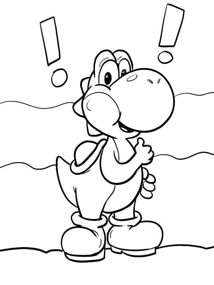 Yoshi Semplice da colorare