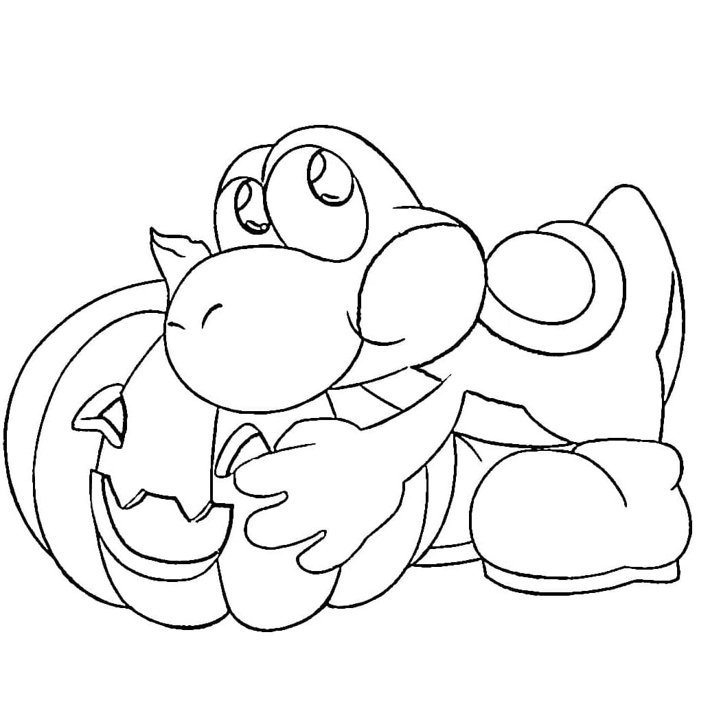 Yoshi per Bambini di 1 Anno da colorare