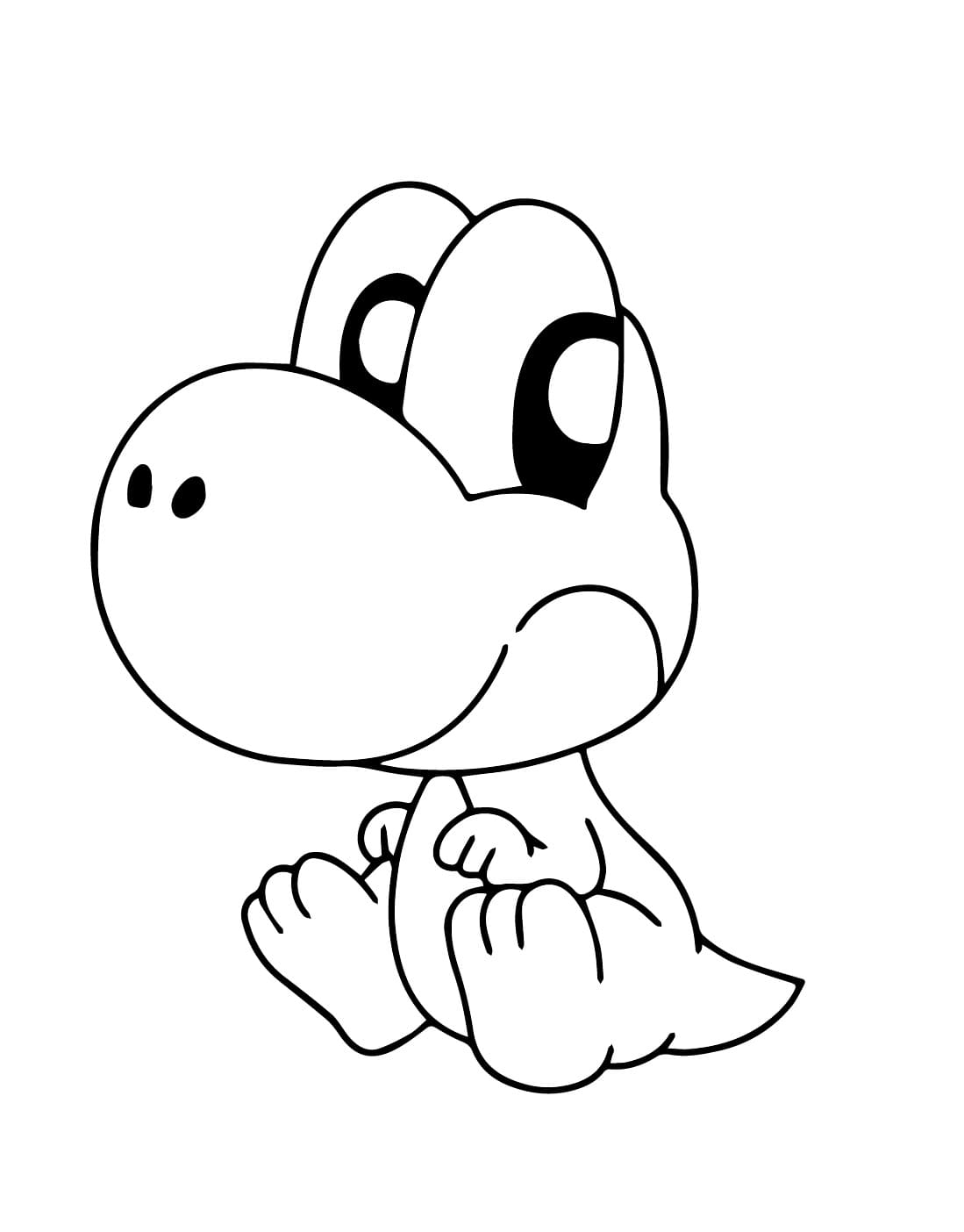 Yoshi per Bambini di 2 Anni da colorare
