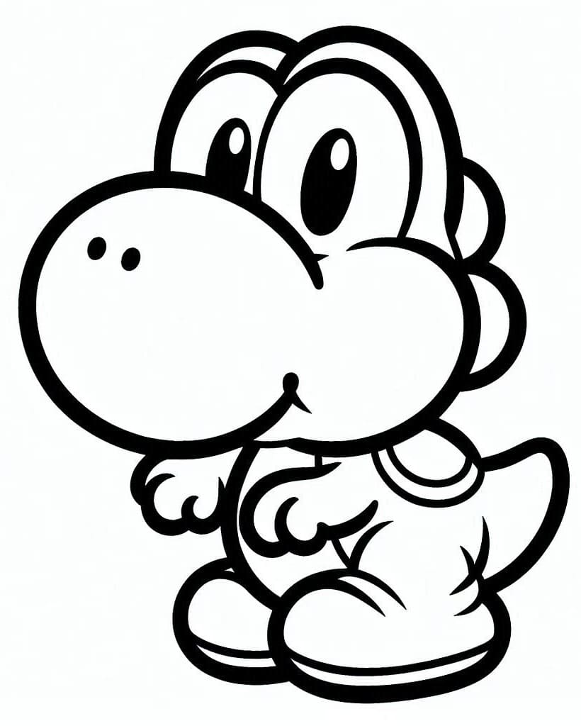 Yoshi per Bambini di 4 Anni da colorare