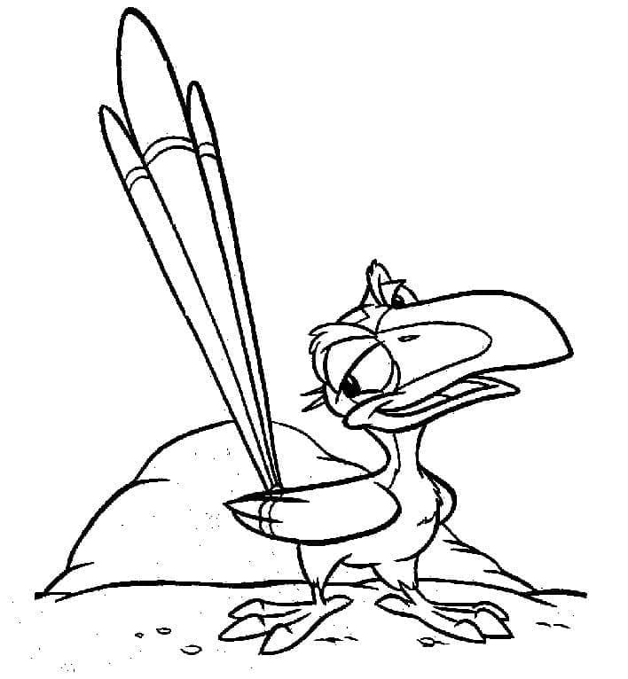 Zazu Il Re Leone da colorare