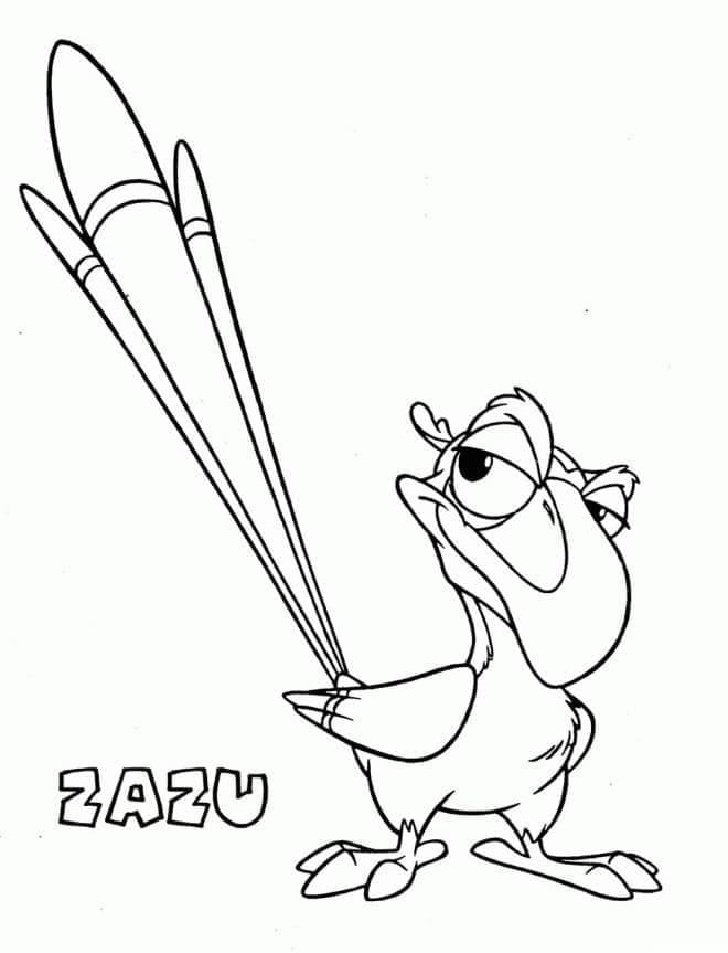 Zazu di Il Re Leone da colorare