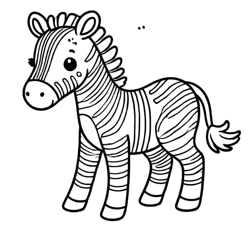 Zebra Adorabile da colorare