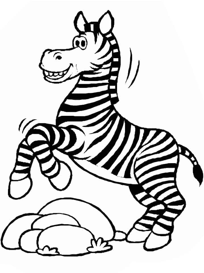 Zebra Animata da colorare